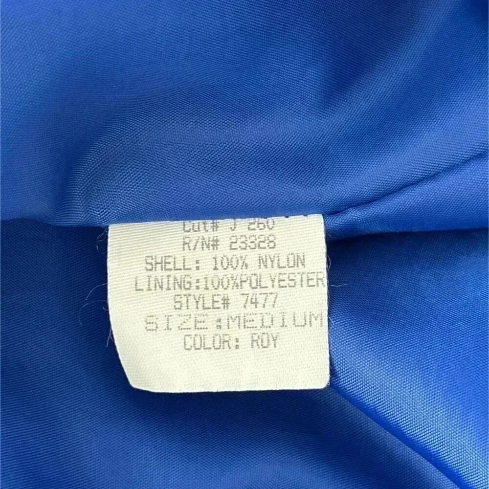 Vintage 90s Kristen Blake Windbreaker Womens M Blue Nylon Crinkle Loose Jacket - Picture 15 of 16